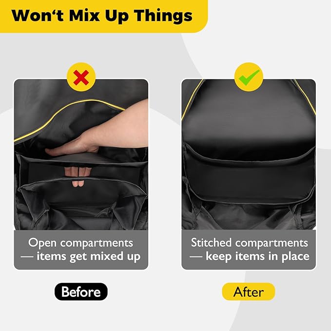 Upperkids Storage Bag for Doona Infant Car Seat Stroller, Large Capacity Diaper Bag, Wearable Backpack, Stroller Organizer, Easy Access Zipper, Water-Repellent Lightweight Baby Essentials Organizer