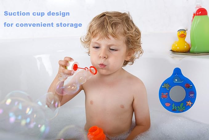 WSZCML Bathtub Drain Stopper, Silicone Tub Stopper Plug, Universal Bath Drain Cover, Kids Tots Babies Gift (Blue Turtle)