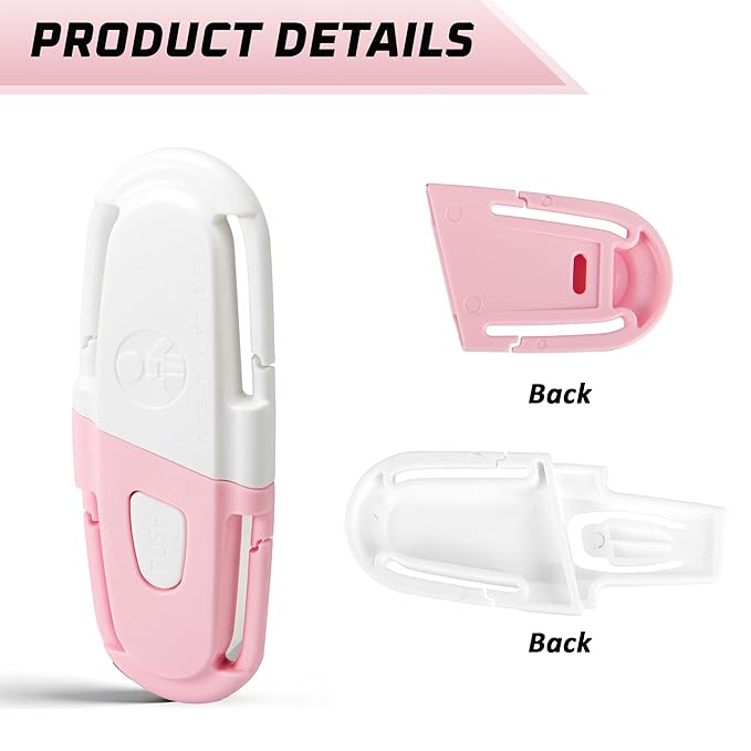 Universal Car Seat Chest Clip, Adjustable Harness Positioning Clip for Stroller and Booster Seat, Anti-Slip Shoulder Straps Holder Accessory for Parents (1 Pack, Pink&White)