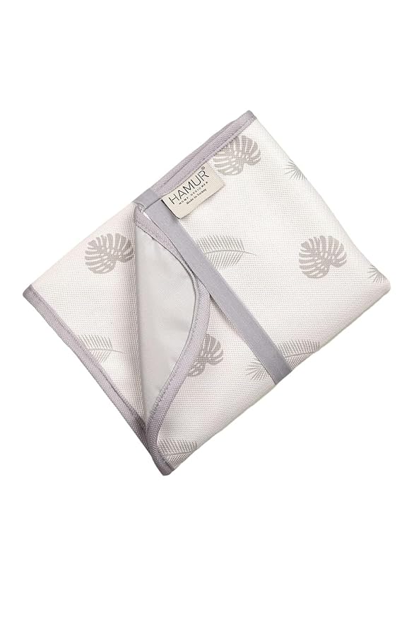 Hamur Home Portable Changing Pad – Waterproof, Washable & Easy Wipe Clean, Foldable Travel Baby Changing Mat for Diaper Bag, Compact & Lightweight, Must-Have for Newborns (Leaves Pattern)