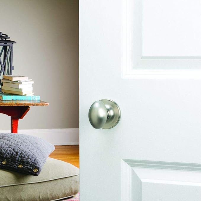 Design House 750620 Egg Dummy Door Knob Satin Nickel