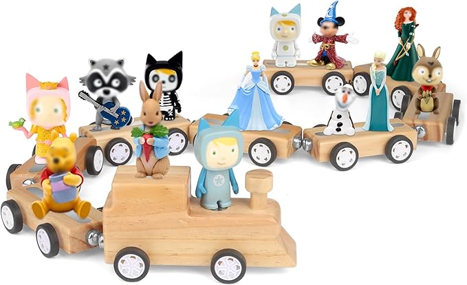 RZYLKA for Tonies Organizer Storage Shelf, Magnetic Floating Shelves for Tonies Characters for Children, Display Collection 10~20 Characters - Miniature Train