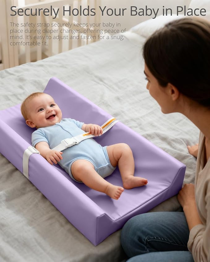Baby Changing Pad - Vegan Leather Changing Pad, Wipeable Changing Pads, 31.5" x 16" Diaper Waterproof PU Changing Mat for Dresser Table