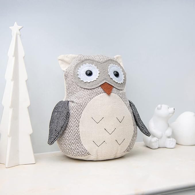 Marwood Cute Door Stopper Decorative Door Stops for Home and Office, Owl Weighted Interior Doorstop Fabric Stuffed Animal Door Stopper Floor Decorative