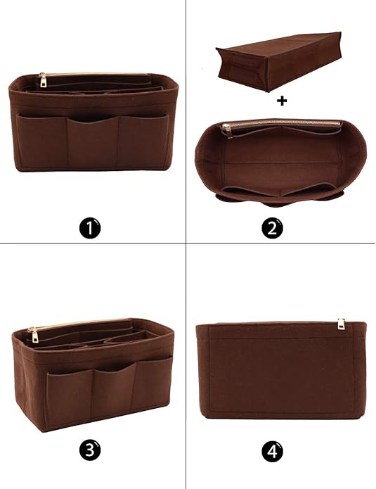 LEXSION Felt Purse Insert Bag Organizer Bag In Bag For Handbag Purse Organizer Fits Speedy Neverfull