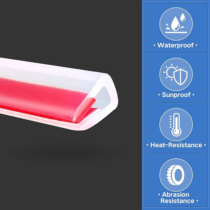 Clear Rubber Edge Trim, Self-Adhesive Transparent Edge Protector for Sheet Metal, Glasses or Flexi Glasses, Flexible Silicone Rubber Material, Fit 1/8"(3mm), U Channel Edge Guard, 10Ft
