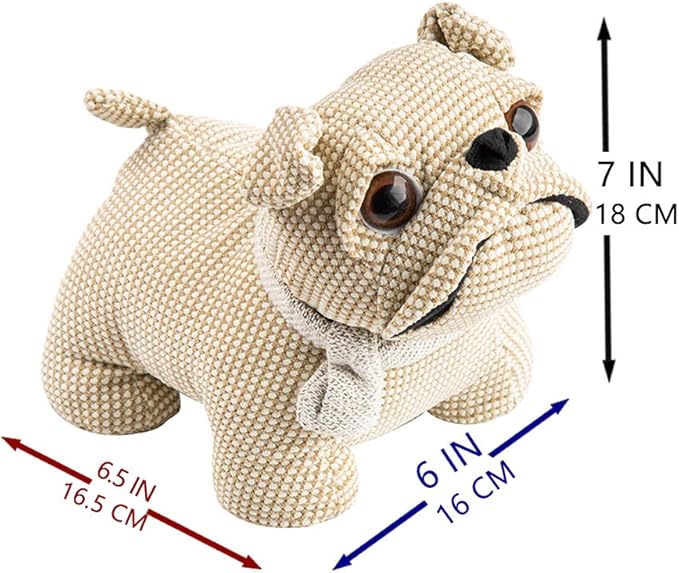 Marwood Cute Door Stopper Decorative Door Stops for Home and Office, Bulldog Weighted Interior Doorstop Fabric Stuffed Animal Door Stopper Floor Decorative