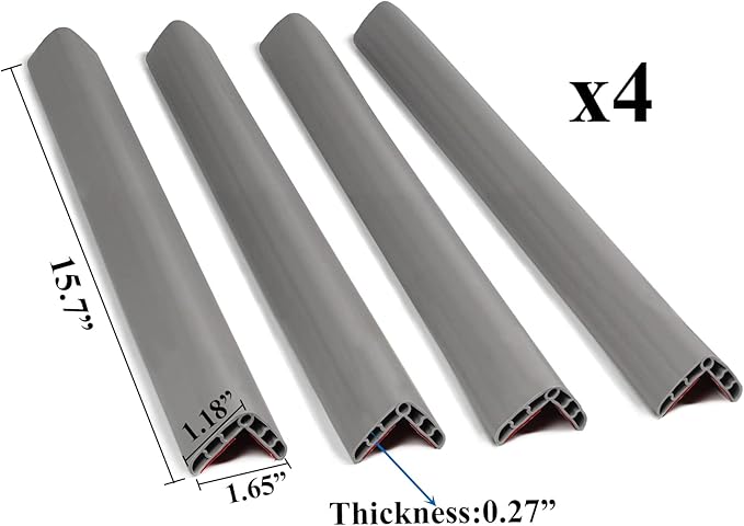 LEWINO Stair Edge Protector Edge Bumper Guard Stair Proofing Table Edge Protector for Garage, Cabinet, Fireplace 5.3ft (15.7in*4pcs)