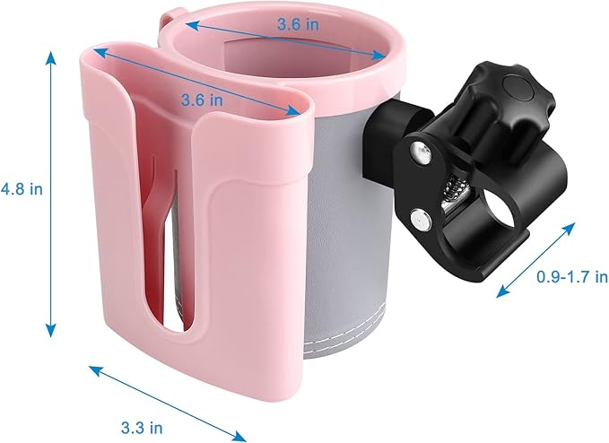 Accmor Stroller Cup Holder with Phone Keys Holder, 3-in-1 Universal Cup Holder, Drinks Bottle Holder for Stroller, Bike, Wheelchair, Walker, Scooter