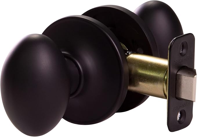 Design House 779173 Egg Passage Hall and Closet Door Knob Matte Black