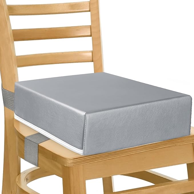 Toddler Booster Seat for Kitchen Chair Dining Table, Washable Thick Strong Support Portable Booster Chair for Toddlers Eating, Easy Cleaning Booster Seat Cushion Detachable with Adjustable Straps