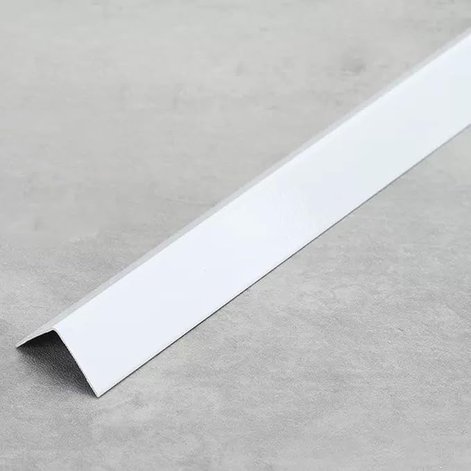 White Wall Corner Protector, 4Pcs, Length 35.4in, Width 0.79in - Self Adhesive Metal Corner Protector for Aluminum Trim molding, Cabinet Edge Guard, Easy to Install