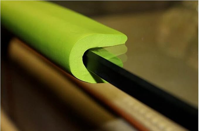 M2cbridge U Shape Extra Thick Furniture Table Edge Protectors Foam 6.5 Ft (Green)