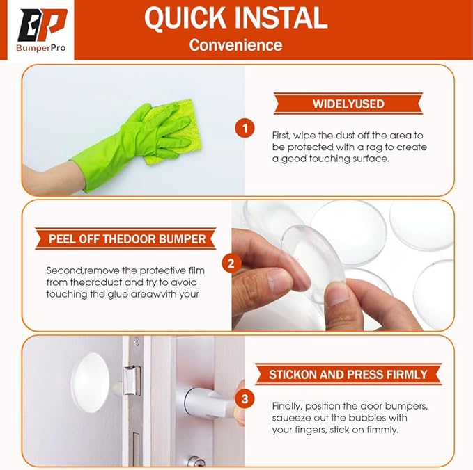 100PCs Clear Cabinet Door Bumpers 3/8", Self Adhesive Silicone Clear Rubber Bumpers, Cabinet Door Dampers, Rubber Stoppers for Furniture, Adhesive Rubber Feet Pads, Drawer Stops, Cabinet Stoppers