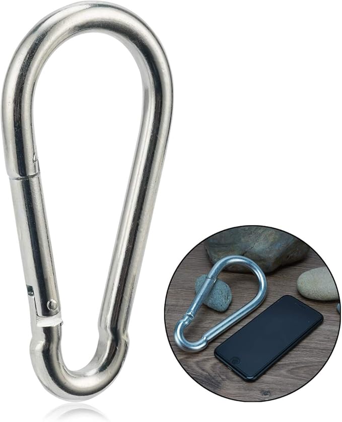 Big Carabiner Clip Heavy Duty Spring Snap Hook 6.3 Inch Steel Clip Link M1313x160mm