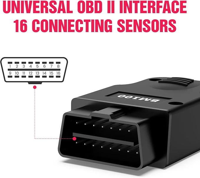 OBD II Car Memory Saver Cable with 2 Alligator Clips, 12V Vehicle ECU Emergency Power Supply Cable Battery Connector