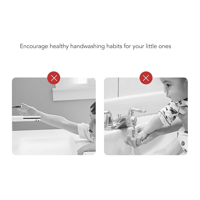 gernie Faucet Handle Extender, Splashproof Soft Silicone Childrens Faucet Extender Sink Extender, Connects to Sink Handle and Faucet Make Washing Hands Fun, Teaches Your Child Good, Toronto White