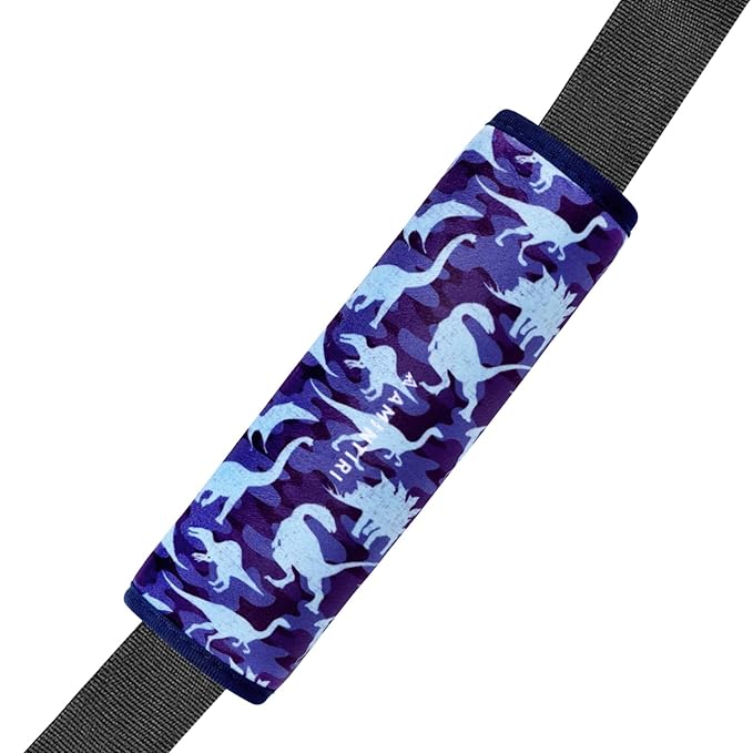 Amintiri Seat Strap Shoulder Pads for Kids, Seat Belt Cover for Children, Soft Furry Seat Belt Cushion for Travel, Cartoon Car Seat Belt Pad Cover for Boys and Girls.