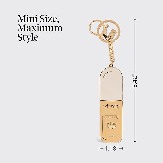 Kitsch Cute Keychain For Car Keys - Bag Charm for Handbags | Premium Zinc Alloy & Enamel Paint | Durable, Lightweight, Stylish Kawaii Keychain Charm, Teen Girl Gifts Trendy Stuff- Hair Perfume