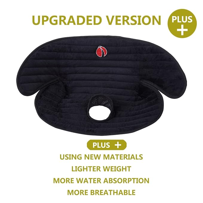 Baby Piddle Pad Car Seat Liner,Potty Training car seat Protector with Waterproof Liner for Child Safety Car Seat Stroller and Dinner Chair,Machine Wash and Dry (Plus-Black 2Pcs)