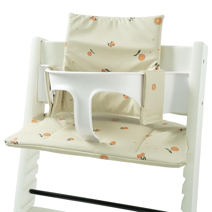 Baby Cushion Set Soft and Comfort High Chair Cushion for Infant, Toddler High Chair Accessories Easy to Clean and Install, Orange Sandy