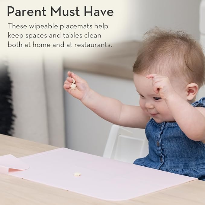 Silicone Placemat for Babies & Toddlers by Bella Tunno, Non-Slip Baby Feeding Mat for High Chair & Table, Dining, Eating, Food & Travel Placemat for Kids