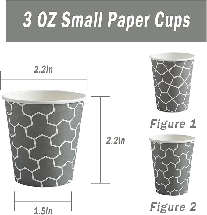 Huifany 600 Pack 3 oz Paper Cups, Small Bathroom Cups Disposable Mouthwash Cups, Mini Paper Cups for Bathroom, Party, Picnic, Travel and Event