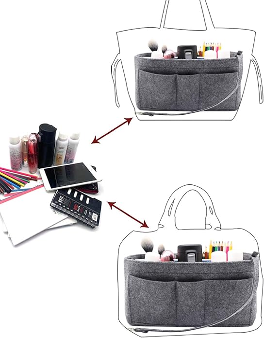 LEXSION Felt Insert Bag Organizer Bag In Bag For Handbag Purse Organizer Fits Speedy Neverful
