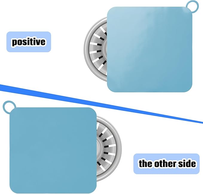 Yinkin 6 Pcs Drain Covers to Keep Bugs Out Silicone Shower Floor Tub Stoppers Bathtub Drain Stoppers Sewer Anti-Odor Mats Deodorizing Plugs for Bathroom(6 x 6 Inch,Square,Blue, Yellow and White)