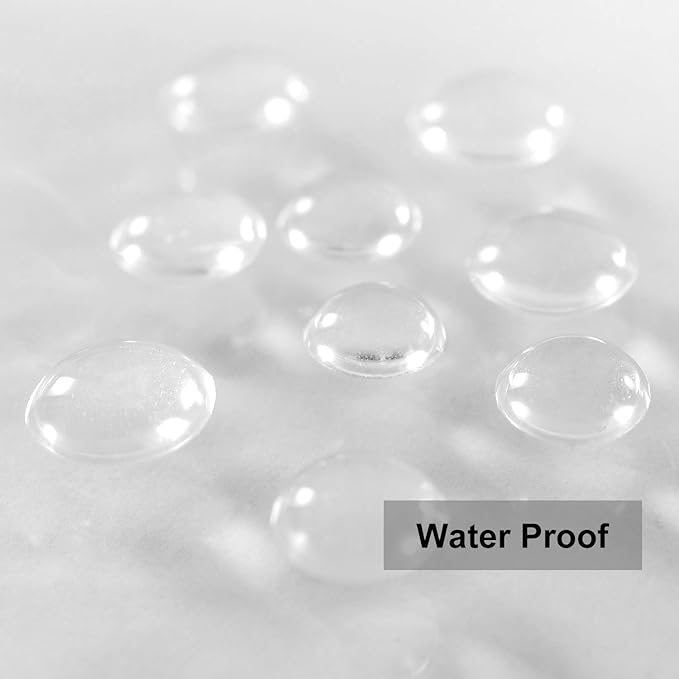 Barossa Design Plastic Shower Curtain Liner 69" x 70" with 6 Magnets - Waterproof PEVA Shower Liner for Standard Size Bathroom, PVC Free, Metal Grommets - Clear, 69X70