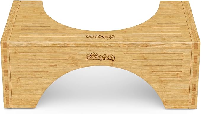 Squatty Potty The Original Toilet Stool - Bamboo Flip,7" and 9" Adjustable Heights,Brown - Improve Bathroom Posture and Comfort,(Pack of 4)