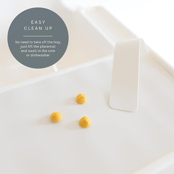 Yeah Baby Goods Placemats Compatible with The IKEA Antilop Highchair (Coconut Cream) - Food-Grade Silicone Highchair Tray Mat – Easy to Clean, High Chair Accessory