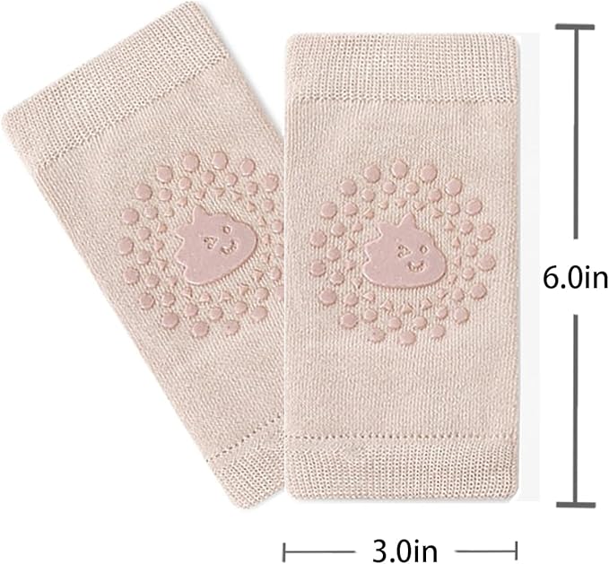 TFTSR Baby Knee Pads for Crawling (3 Pairs) and Baby Socks for Walking (3 Pairs), Walking Protector for Toddler Kid Girls Boy