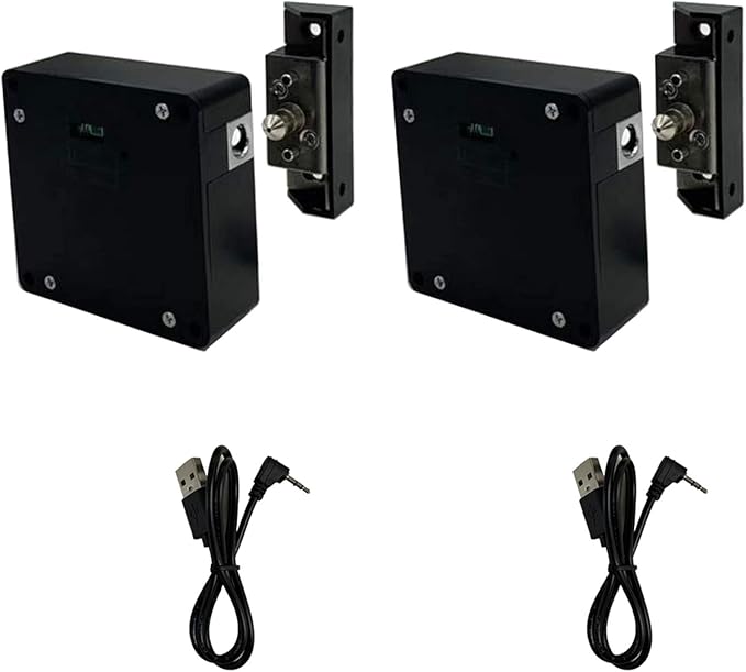 RFID Lock Electronic Cabinet Lock, Hidden DIY Lock with USB Cable for Wooden Cabinet Drawer Locker Cupboard (2 Pack)