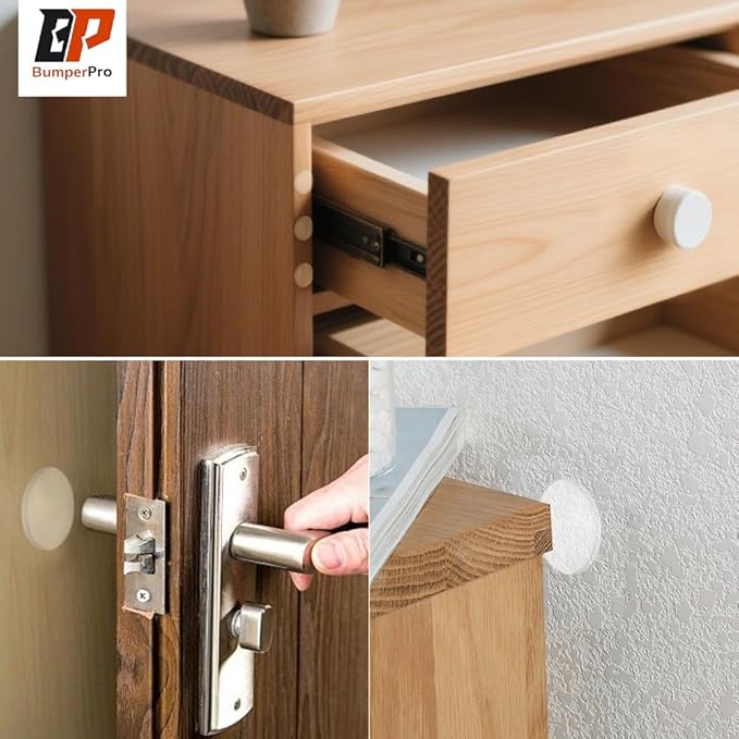 128PCs Self Adhesive Cabinet Door Bumpers 1/2", Silicone Clear Rubber Bumpers - Cabinet Door Damper, Adhesive Rubber Feet Pads, Cabinet Door Stops, Cabinet Stoppers Rubber