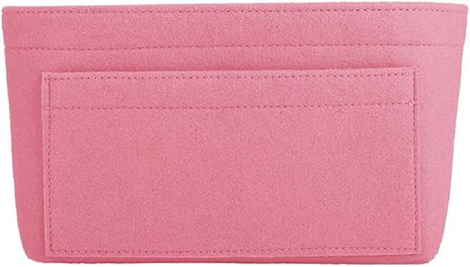 ZTUJO Purse Organizer Insert, Felt Bag Organizer For Handbag Purse Organizer,13 Colors, 6 Size (Medium, Light Pink)