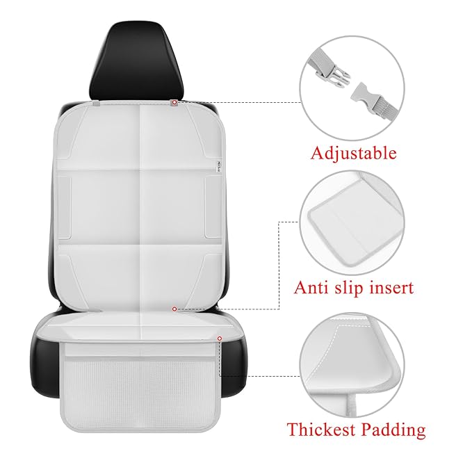 Meolsaek Car Seat Protector, Durable Car Seat Protector for Child, Waterproof Thick Pad Car Seat Cover for Back Seat Protecor (No Imprints)
