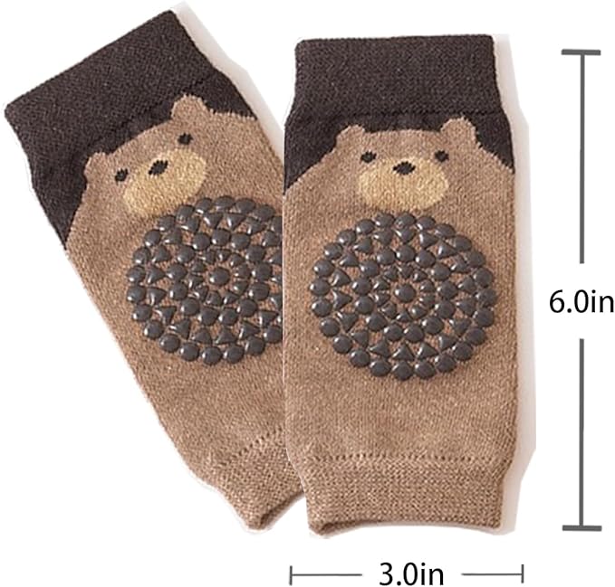 TFTSR Baby Knee Pads for Crawling (3 Pairs) and Baby Socks for Walking (3 Pairs), Walking Protector for Toddler Kid Girls Boy