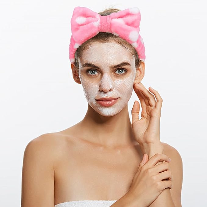 10 Pack Pink Skincare Headbands Set for Women Girls Spa Headband for Washing Face Bulk Valentine’s Day Party Favor & Gift Set Multiple Color