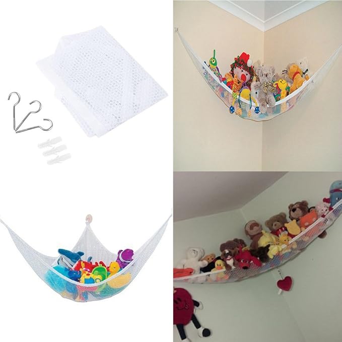 PayPie Toy Hammock, Storage Hammock Toy Organizer,Ultralight Large Storage Net for Teddy Bears, Balls, Toys, Linen Storage and Gear (1.4 * 1 * 1M)