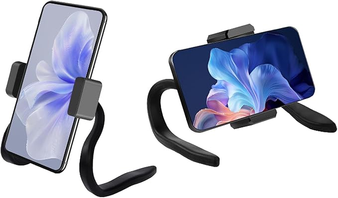 Universal Silicone Phone Holder for Strollers, Bikes, Wheelchairs&Fitness Equipment-Clamp with Non Slip Silicone Arm Grip, Portable Cell Phone Holder Stand