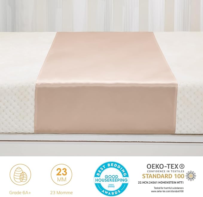 PROMEED 100% Mulberry Silk Crib Sleeve for Baby Hair Loss Prevention, Premium 23 Momme Natural Silk Bassinet Slip for Bassinets/Cradles/Cots/Cribs (Farm Animals)