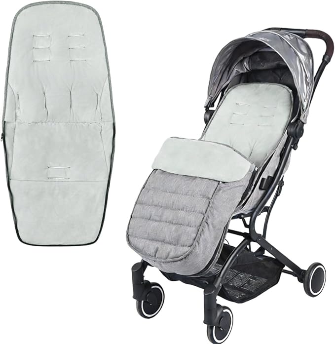 2 in 1 Baby Stroller Cushion Bunting Bag Removable Windproof Footmuff Toddler Warm Pushchair Seat Mat Cushion Outdoor Thicken Cushion Kids Warm Leg Protector Bag Stroller Liner