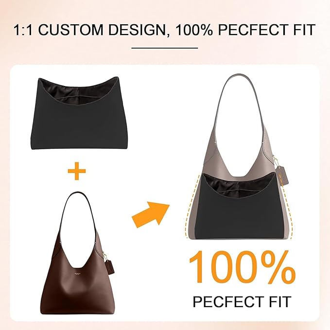 Dupont Paper Purse Organizer Inserts for brooklyn 28 Insert Keeps Tote Handbag（Black）