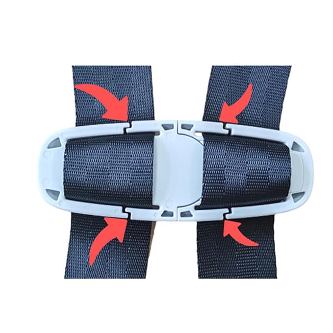 Seat Chest Harness Clip Car Seat Safety Belt Clip Buckle Lock Stroller Chest Clip Universal Replacement for Kids Trend Adjustable Guard (Gray-N)