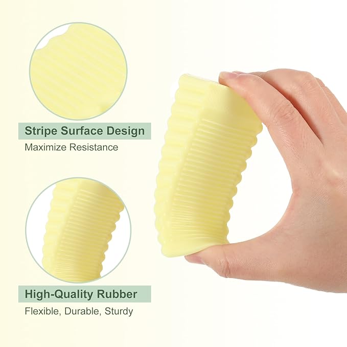 uxcell 6 Pcs Door Stoppers for Bottom of Door, 28mm/1.10 Inch Door Stops, Rubber Door Stopper Wedge Anti Slip, Window Stopper Door Stackable, Yellow