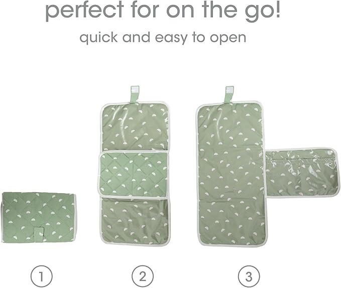 Pearhead Mommy and Baby Things Pouch Set, Canvas Zipper Organizer Bags for Diaper Bag and Travel, Cosmetic and Makeup Bag for Mom