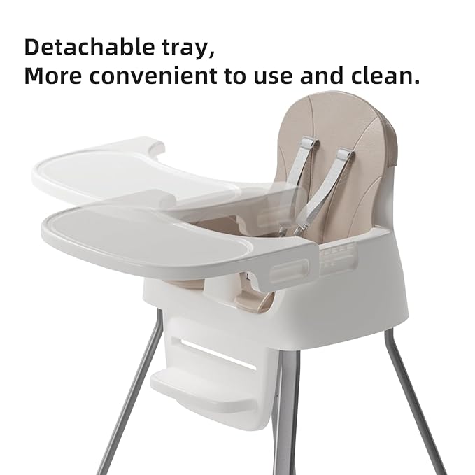 3-in-1 Baby Feeding High Chair with Tray 5 Point Harness Booster Seat Infant Ergonomic Sit Up High Chair Babies and Toddlers Safety Seats Convertible Comfortable Toddler Chair Pink