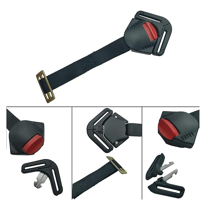 Universal Child Seat Toddler Harness Clip Fixed Lock Buckle 5 Point Adjustable Strap Locking Buckle Clip for Stroller High Chair Pram Buggy Kid Pushchair