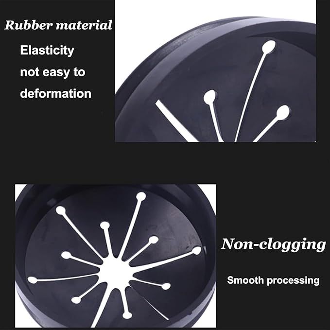 3 Pcs Black Garbage Disposal Splash Guards Collar Sink Baffle, 3-1/8 Inch Kitchen Sink Drain Splash Guard, Multi-Function Kitchen Drain Plugs for GE, Whirlaway, Sinkmaster and Waste King